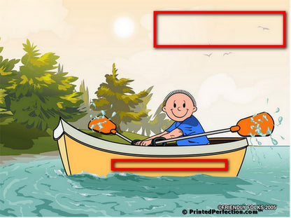 Rowboat, Male - Friendly Folks Personalized Snow Globe