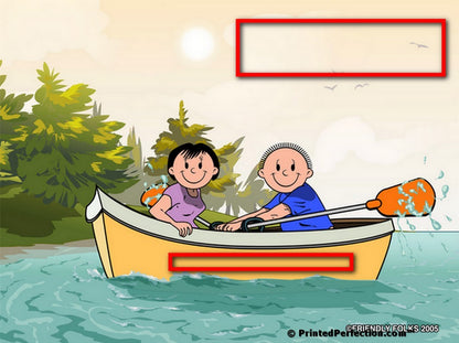 Rowboat, Couple - Friendly Folks Personalized Snow Globe