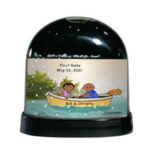 Rowboat, Couple - Friendly Folks Personalized Snow Globe