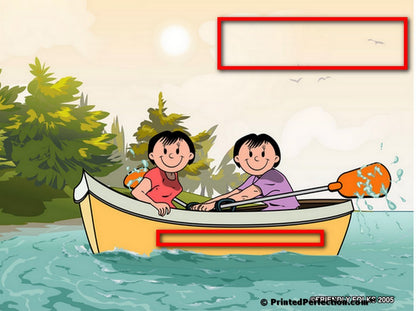 Rowboat Friends, 2 Females - Friendly Folks Personalized Snow Globe