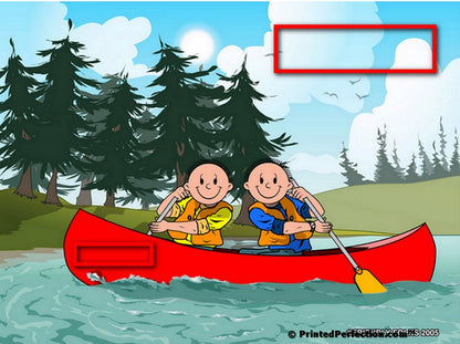Canoe Friends, Two Males - Friendly Folks - Snow Globe Gift