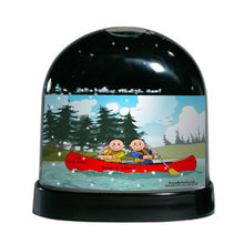 Canoe Friends, Two Males - Friendly Folks - Snow Globe Gift