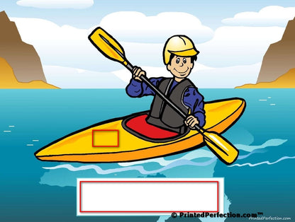 Kayaking, Male - NTT Personalized Snow Globe