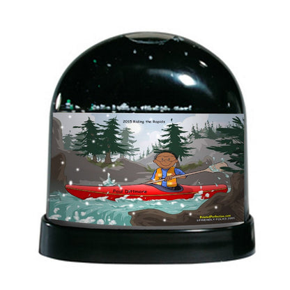 Kayak, Male - Friendly Folks Personalized Snow Globe