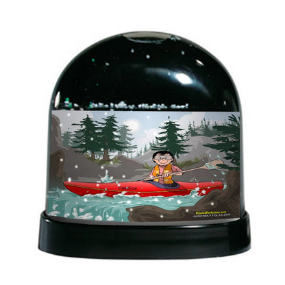 Kayak, Female - Friendly Folks Personalized Snow Globe