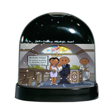 Baptism, Couple with Baby Girl - Friendly Folks Personalized Snow Globe