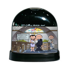 Baptism, Couple with Baby Boy - Friendly Folks Personalized Snow Globe