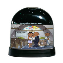 Baptism, Couple with Baby Boy - Friendly Folks Personalized Snow Globe