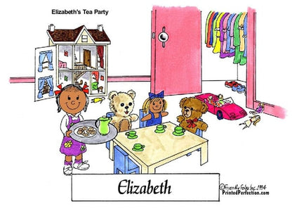 Tea Party, Little Girl - Friendly Folks image 1