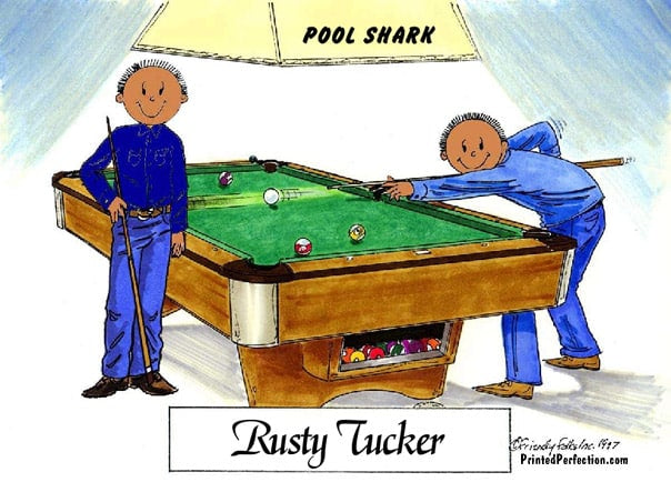 Pool Player - Billiards, Two Males - Friendly Folks image 1