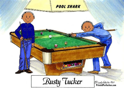 Pool Player - Billiards, Two Males - Friendly Folks image 1