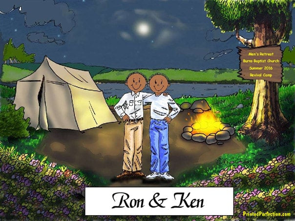 Camping, Couple Friends - Two Males - Friendly Folks image 1