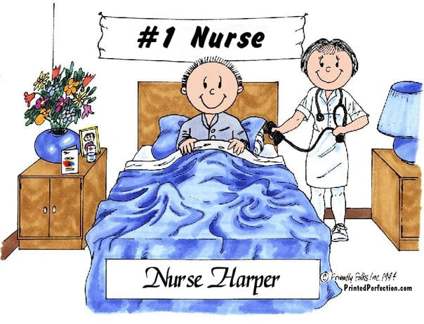 Nurse, Female with Adult Male Patient - Friendly Folks image 0