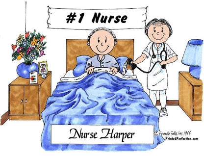 Nurse, Female with Adult Male Patient - Friendly Folks image 0