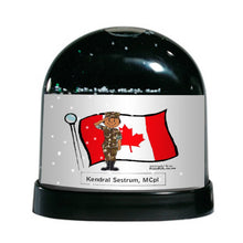 Canadian Military Soldier, Female - Friendly Folks Personalized Snow Globe
