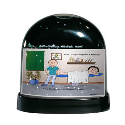 Massage Therapist, Male with Male Patient - Friendly Folks Personalized Snow Globe
