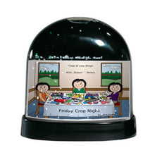 Scrapbooker, Scrapbooking, Crop Nite, 3 Females - Friendly Folks Personalized Snow Globe