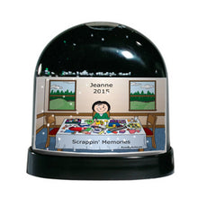 Scrapbooker, Scrapbooking, Female - Friendly Folks Personalized Snow Globe