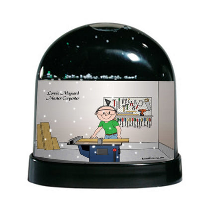 Carpenter, Male - Friendly Folks Personalized Snow Globe