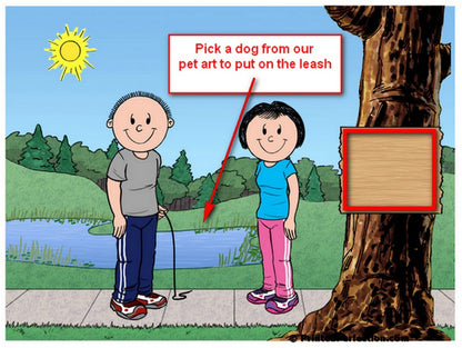 Dog Park, Dog Walker, Couple - Friendly Folks Personalized Snow Globe