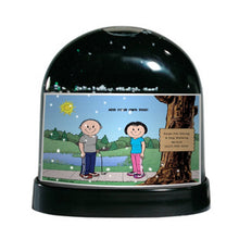 Dog Park, Dog Walker, Couple - Friendly Folks Personalized Snow Globe