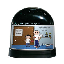 Football Fan, Father & Son - Friendly Folks Personalized Snow Globe