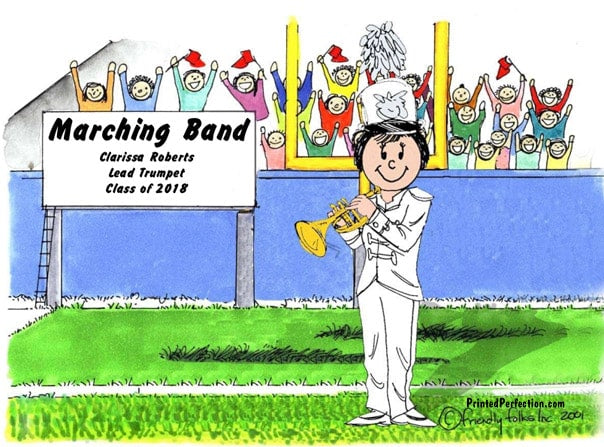 Trumpet - Marching Band - White Uniform, Female - Friendly Folks image 0