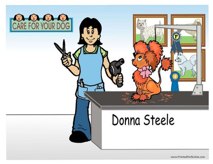 Dog Groomer, Female - NTT Personalized Snow Globe