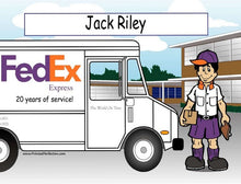 Fedex Driver, Male - NTT Personalized Snow Globe