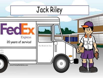 Fedex Driver, Male - NTT Personalized Snow Globe
