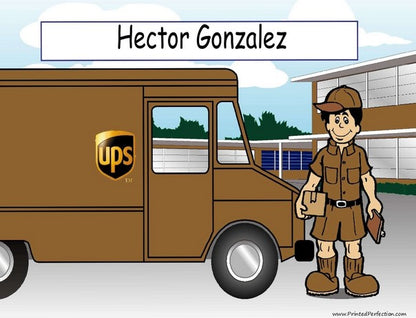 UPS Driver, Male - NTT Personalized Snow Globe