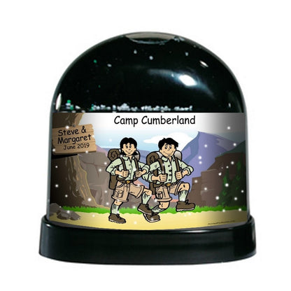 Camping, Hiking Couple - NTT Personalized Snow Globe