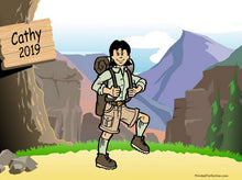 Camping, Hiking Female - NTT Personalized Snow Globe