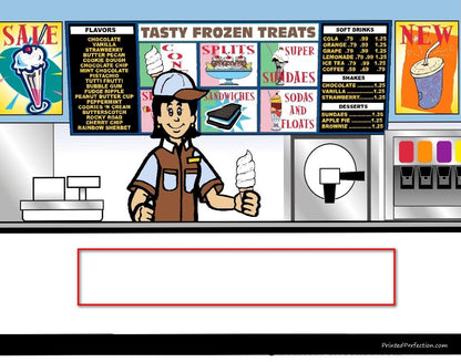 Ice Cream Store Worker, Female - NTT Personalized Snow Globe