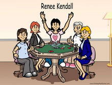 Poker Player, Female - NTT Personalized Snow Globe
