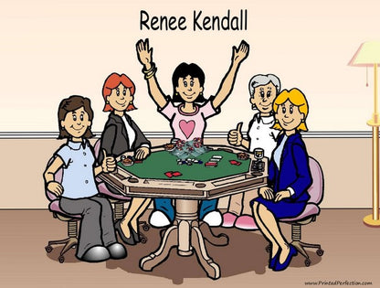 Poker Player, Female - NTT Personalized Snow Globe