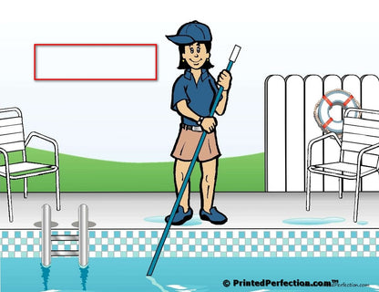Pool Cleaner, Female - NTT Personalized Snow Globe