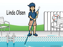Pool Cleaner, Female - NTT Personalized Snow Globe