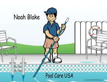 Pool Cleaner, Male - NTT Personalized Snow Globe