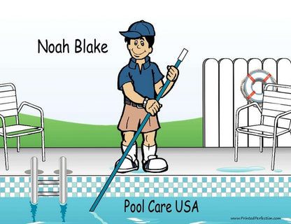 Pool Cleaner, Male - NTT Personalized Snow Globe