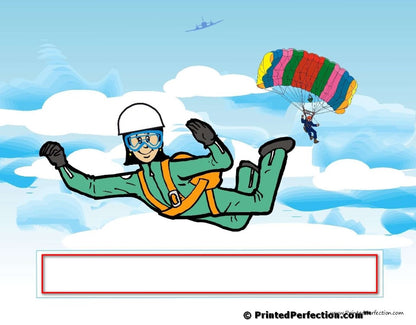 Skydiving, Female - NTT Personalized Snow Globe