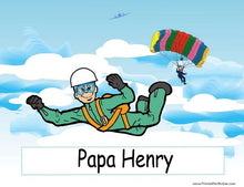 Skydiving, Grandpa - NTT Personalized Snow Globe