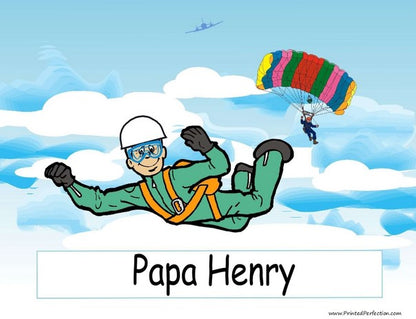 Skydiving, Grandpa - NTT Personalized Snow Globe