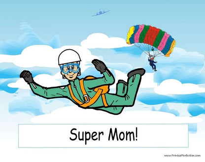 Skydiving, Granny - NTT Personalized Snow Globe