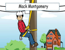 Telephone Lineman, Male - NTT Personalized Snow Globe