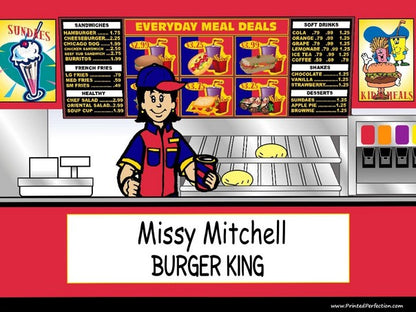 Fast Food Worker, Female - NTT Personalized Snow Globe