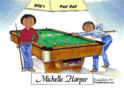 Pool Player - Billiards, Two Females - Friendly Folks image 1