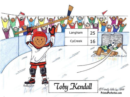 Hockey Player - White Uniform, Male - Friendly Folks image 1