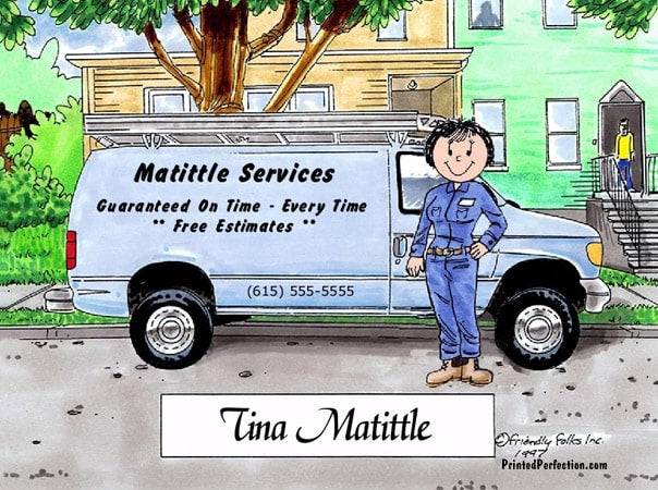 Service Van - Blue, Female - Friendly Folks image 0