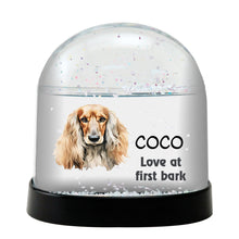 Afghan Hound Dog Watercolor Bust Personalized Snow Globe